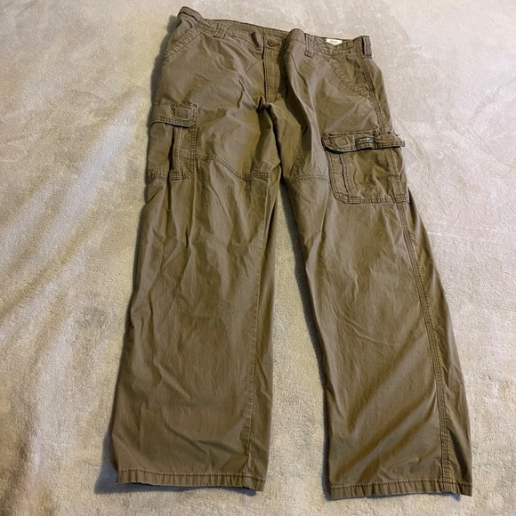 Wrangler Relaxed Fit Cargo Pants Mens Size 38x30 Cotton Blend Khaki (38x28) - Picture 1 of 12